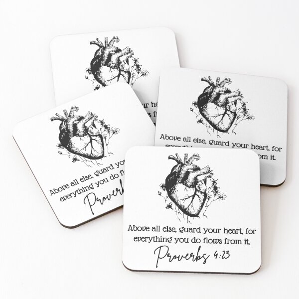 Item preview, Proverbs 4: 23, bible verse designed and sold by MoriaStore.