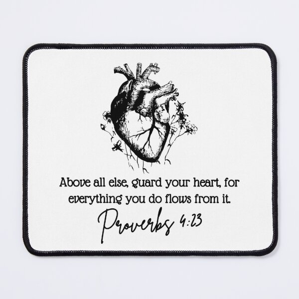Item preview, Proverbs 4: 23, bible verse designed and sold by MoriaStore.