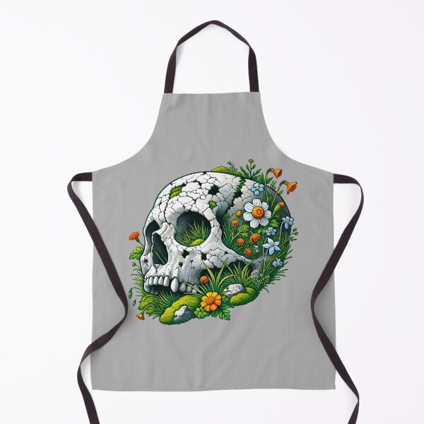 Item preview, Skull in Field of Wildflowers designed and sold by PinUpPizzazz.