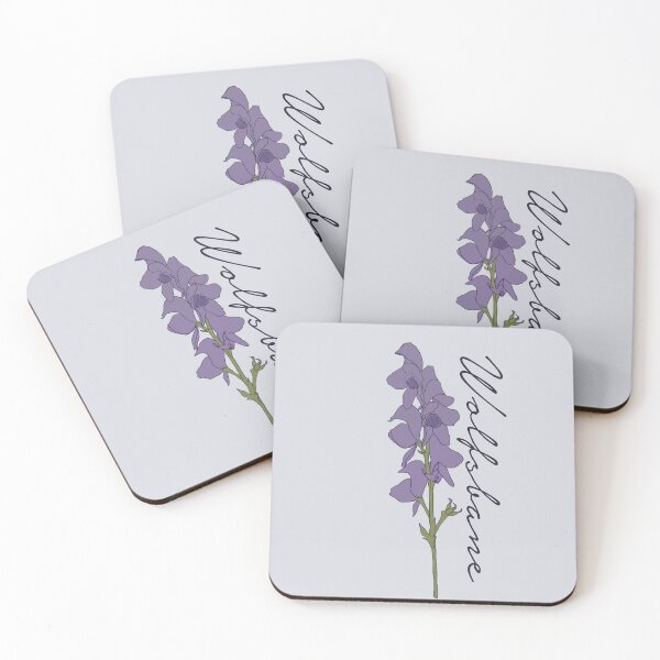 Item preview, Typography Wolfsbane Flowering Botanical designed and sold by Skull Fern.
