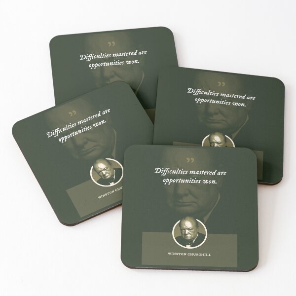 Item preview, Winston Churchill - Difficulties mastered are opportunities won designed and sold by Syahrasi.