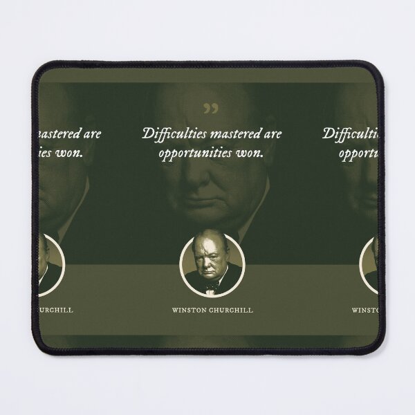 Item preview, Winston Churchill - Difficulties mastered are opportunities won designed and sold by Syahrasi.