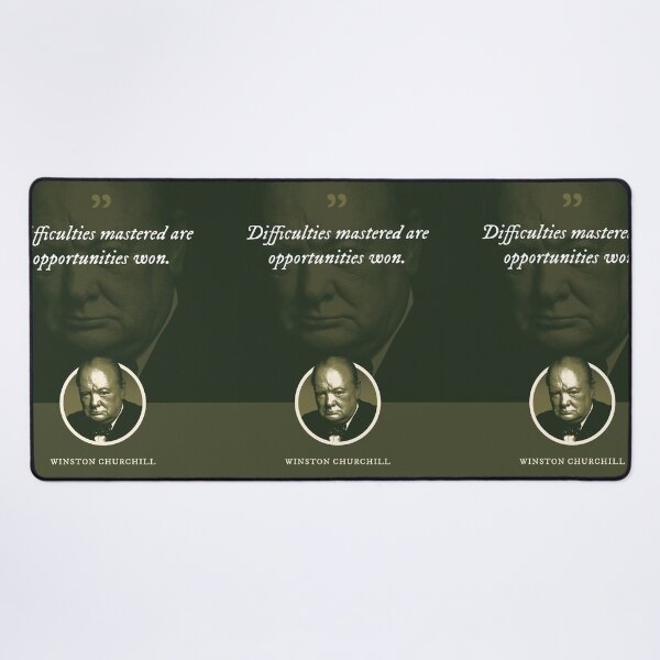 Item preview, Winston Churchill - Difficulties mastered are opportunities won designed and sold by Syahrasi.
