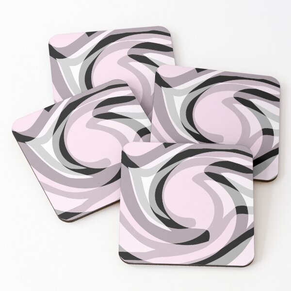 Item preview, Circle Swirls in Pink Black and Gray designed and sold by KeksWorkroom.