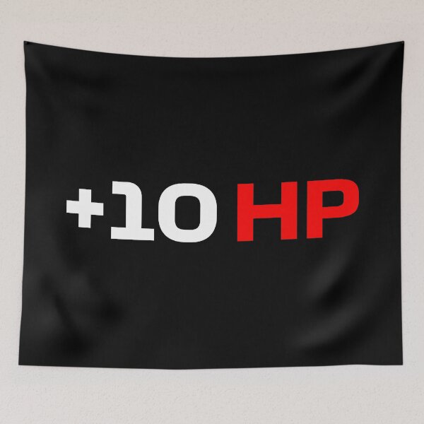 Item preview, +10 HP | Funny Car Guy/Girl Horsepower Quote (White Design) designed and sold by FilipeFerreira.