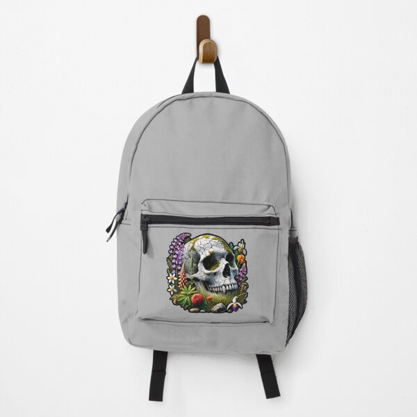 Item preview, Skull in Field of Wildflowers designed and sold by PinUpPizzazz.
