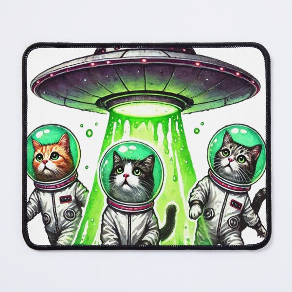 Item preview, Flying Saucer, Alien Cat Flying Saucer designed and sold by maximinano100k.
