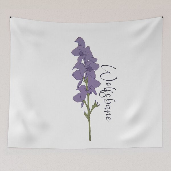 Item preview, Fancy Botanical Wolfsbane Flower designed and sold by Skull Fern.