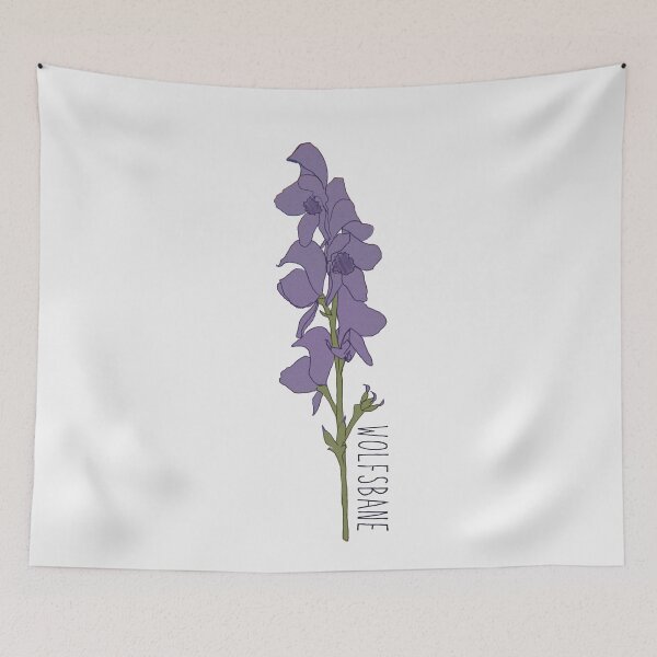 Item preview, Botanical Wolfsbane Flower designed and sold by Skull Fern.