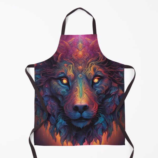 Item preview, Majestic Fantasy Lion Illustration | Mystical Big Cat Art for Apparel and Home Déco designed and sold by Cosmic Enigma.