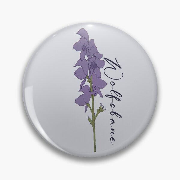 Item preview, Calligraphy Wolfsbane Flowering Botanical designed and sold by Skull Fern.