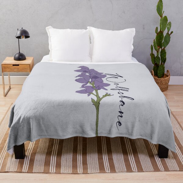 Item preview, Calligraphy Wolfsbane Flowering Botanical designed and sold by Skull Fern.