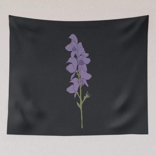 Item preview, Wolfsbane Flowering Botanical Drawing designed and sold by Skull Fern.