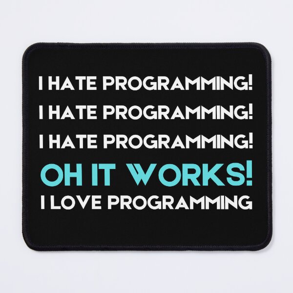 Item preview, I Hate Programming - White Text designed and sold by Programming Jokes.