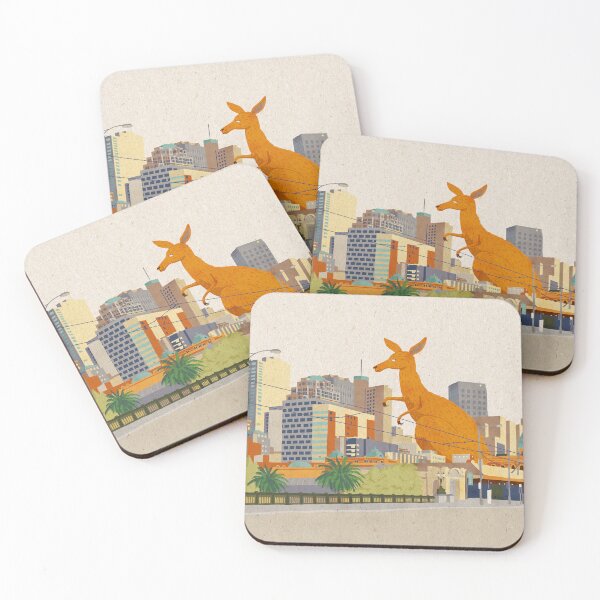 Item preview, Kangaroozilla in Melbourne city designed and sold by surfingsloth.