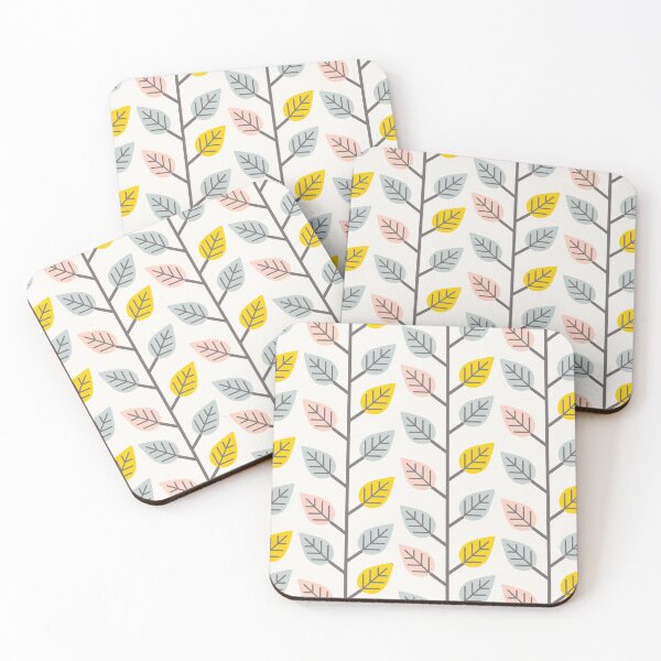 Item preview, Pastel Geometric Leaves with Scandinavian Style designed and sold by Elisabeth Coelfen.