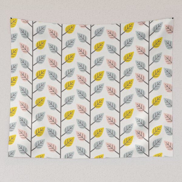 Item preview, Pastel Geometric Leaves with Scandinavian Style designed and sold by Elisabeth Coelfen.