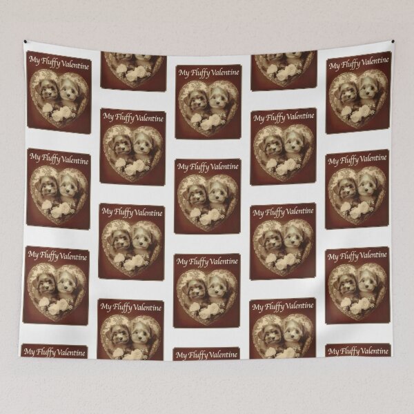 Item preview, "My Fluffy Valentine" Morkie Couple designed and sold by Grace-n-Gussy.