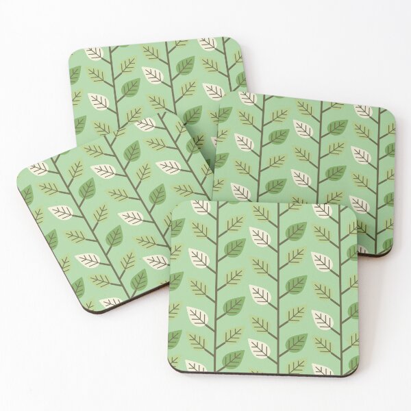 Item preview, Modern Scandinavian Green Leaves on Soft Green designed and sold by Elisabeth Coelfen.