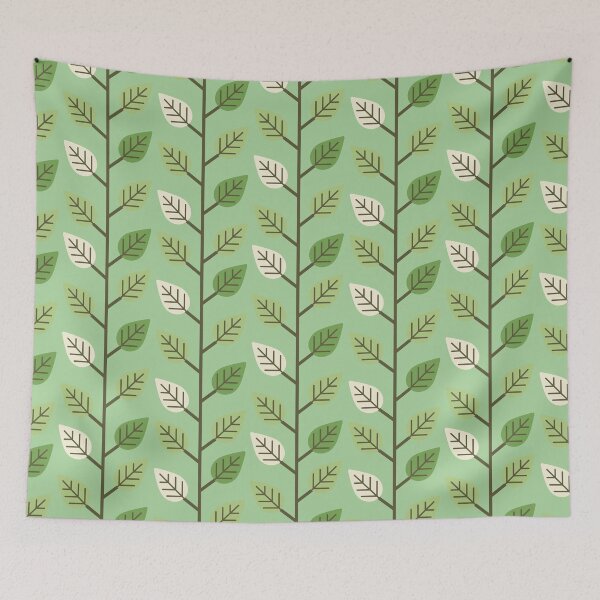 Item preview, Modern Scandinavian Green Leaves on Soft Green designed and sold by Elisabeth Coelfen.