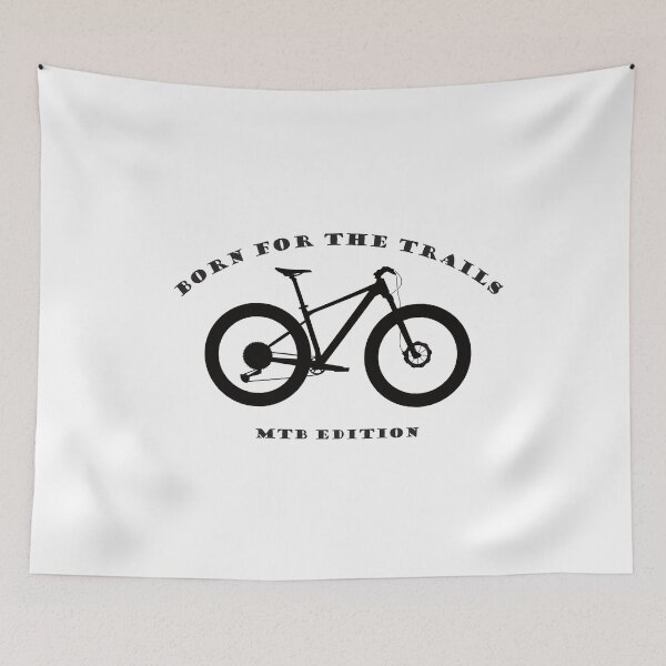 Item preview, Born For The Trails | MTB Edition | Mountain Bike Black Silhouette  designed and sold by Printastic Digital .