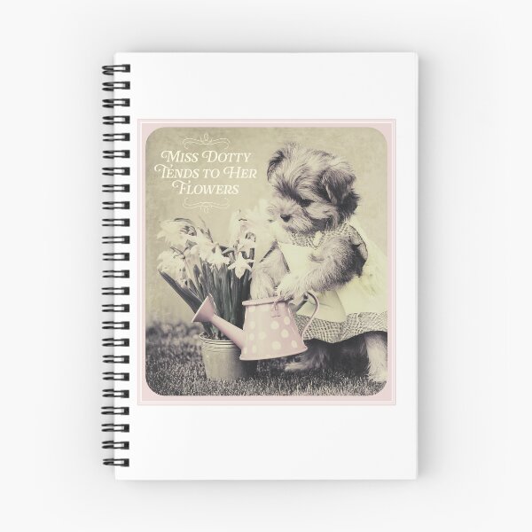 Item preview, Miss Dotty Tends to Her Flowers designed and sold by Grace-n-Gussy.