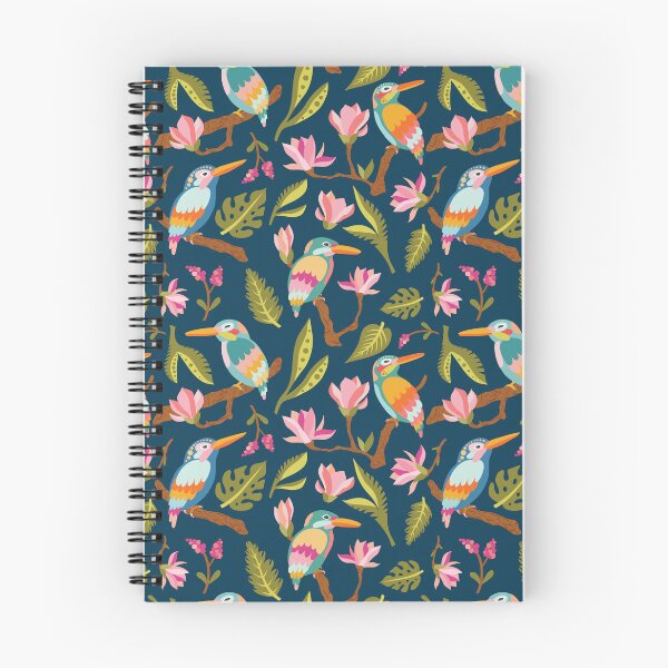 Item preview, Vibrant Kingfishers and Pink Magnolias designed and sold by Elisabeth Coelfen.
