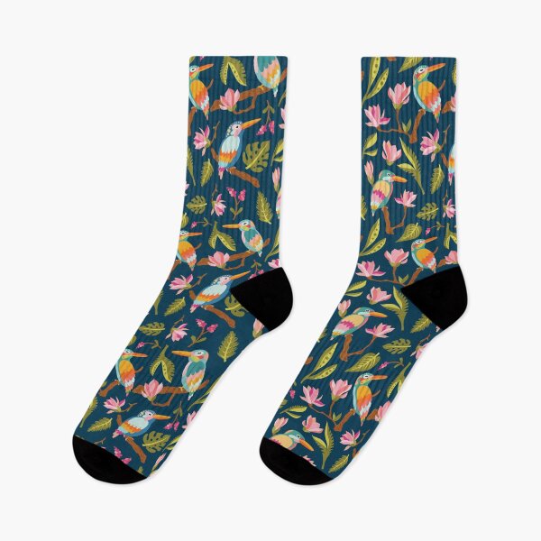 Item preview, Vibrant Kingfishers and Pink Magnolias designed and sold by Elisabeth Coelfen.