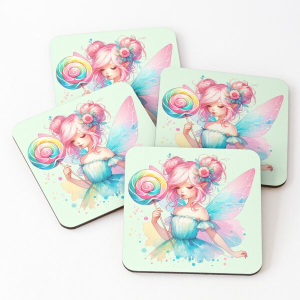 Item preview, Kawaii Pastel Anime Fairy Enjoying a Lollypop designed and sold by 2ndSketch.