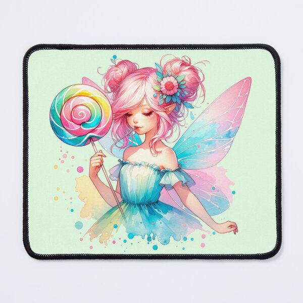 Item preview, Kawaii Pastel Anime Fairy Enjoying a Lollypop designed and sold by 2ndSketch.