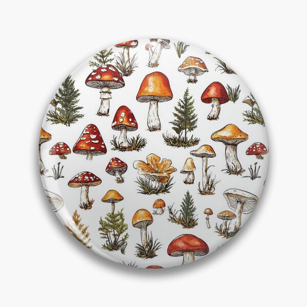 Item preview, Artistic depictions of wild mushrooms in natural settings designed and sold by Piotrek0001.