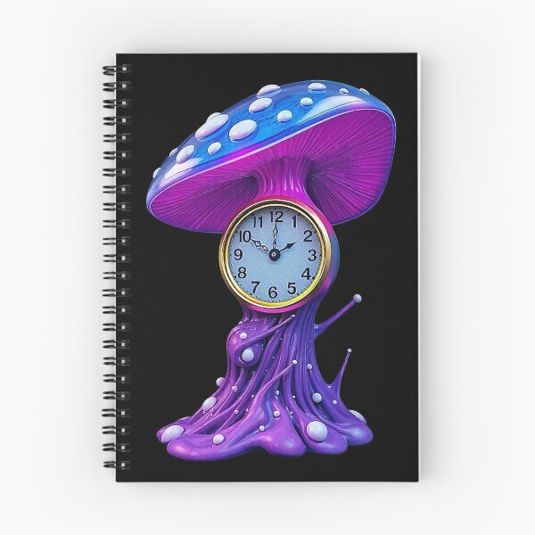 Item preview, Purple Mushroom Clock designed and sold by Pebbledrops.
