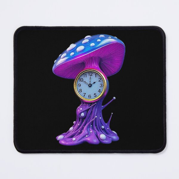 Item preview, Purple Mushroom Clock designed and sold by Pebbledrops.