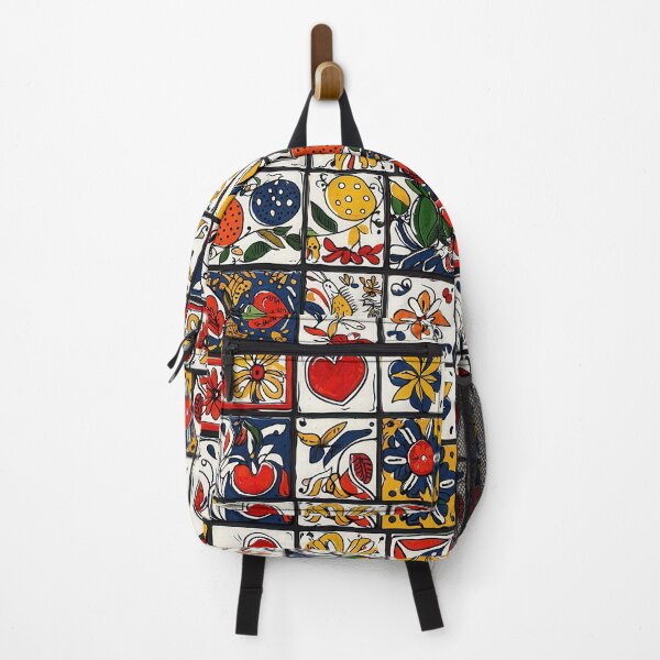 Item preview, Colorful tiles with fruits, flowers, and hearts designed and sold by Piotrek0001.