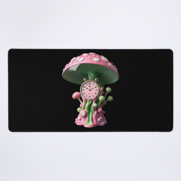 Item preview, Pastel Mushroom Clock designed and sold by Pebbledrops.