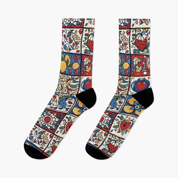 Item preview, Folk-inspired tile design with vibrant patterns designed and sold by Piotrek0001.