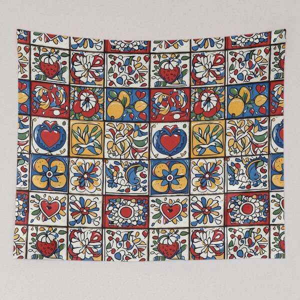 Item preview, Folk-inspired tile design with vibrant patterns designed and sold by Piotrek0001.