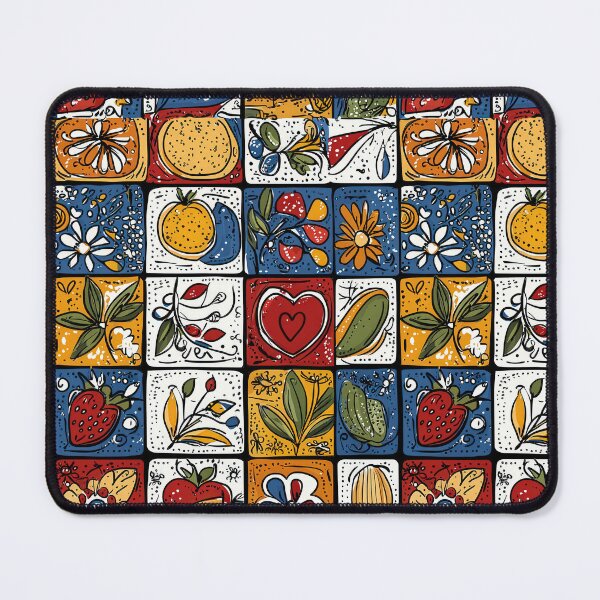 Item preview, Modern artistic tiles featuring flowers and fruits designed and sold by Piotrek0001.