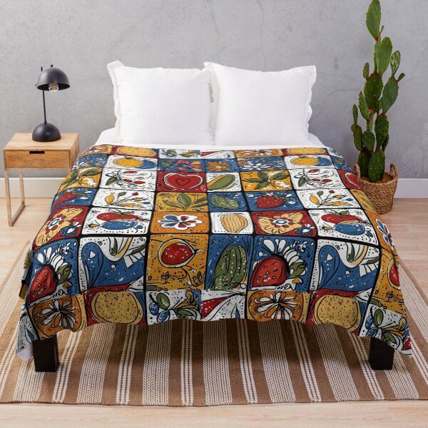Item preview, Modern artistic tiles featuring flowers and fruits designed and sold by Piotrek0001.