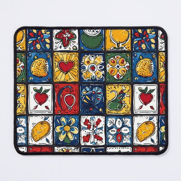 Item preview, Whimsical floral and fruit tiles for decoration designed and sold by Piotrek0001.
