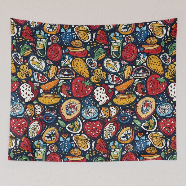 Item preview, Art-inspired tile pattern with vivid illustrations designed and sold by Piotrek0001.