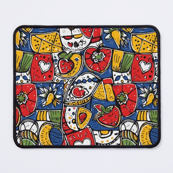 Item preview, Colorful ceramic-inspired tile design with flowers designed and sold by Piotrek0001.