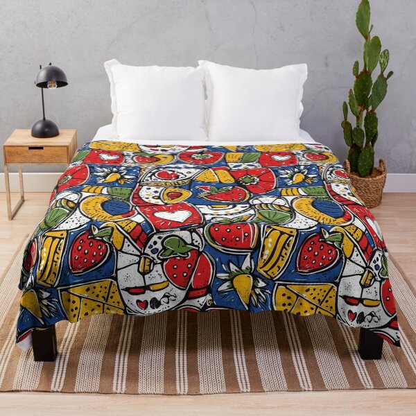 Item preview, Colorful ceramic-inspired tile design with flowers designed and sold by Piotrek0001.