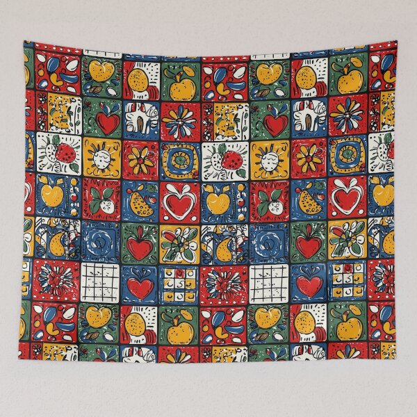 Item preview, Bright floral and fruit tile design for decor designed and sold by Piotrek0001.