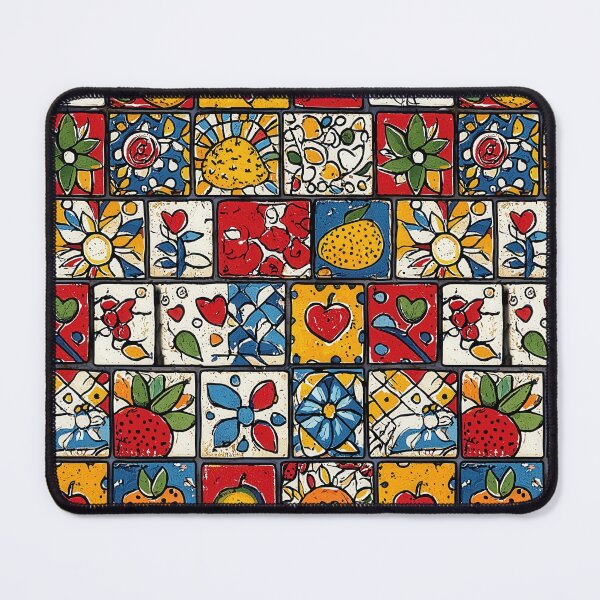 Item preview, Vibrant art tiles with folk-inspired motifs designed and sold by Piotrek0001.