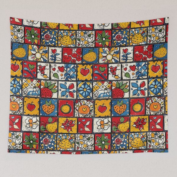 Item preview, Vibrant art tiles with folk-inspired motifs designed and sold by Piotrek0001.