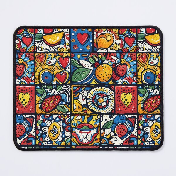 Item preview, Playful decorative tiles with colorful illustrations designed and sold by Piotrek0001.