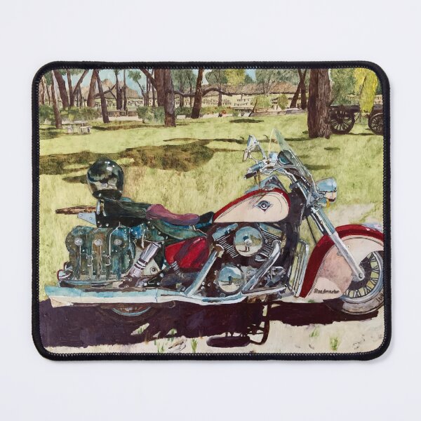 Item preview, Roadside Reverie _ Classic Motorbike In Rural Setting designed and sold by Zilpa’s Prints.