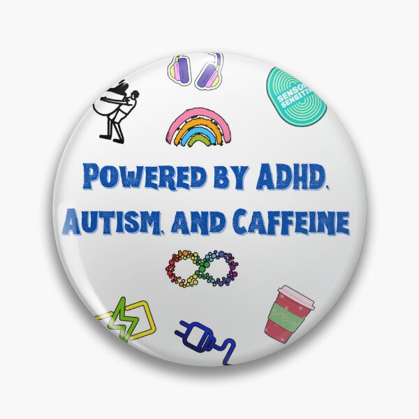 Item preview, Powered by ADHD, Autism and Caffeine designed and sold by TheNeuroVerse.
