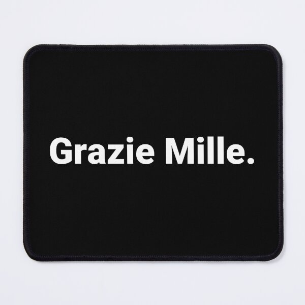 Item preview, Grazie Mille. designed and sold by Text-based T-Shirts and Gifts.